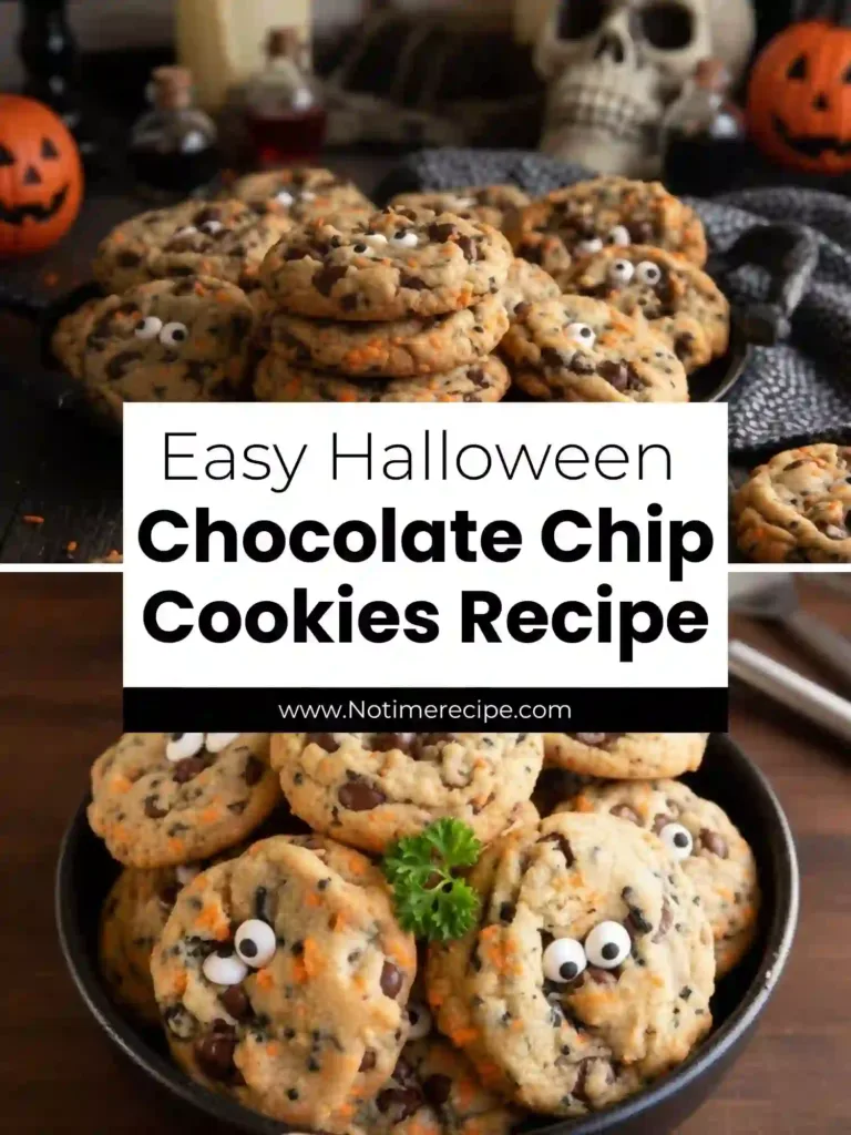 Easy Halloween Chocolate Chip Cookies pin