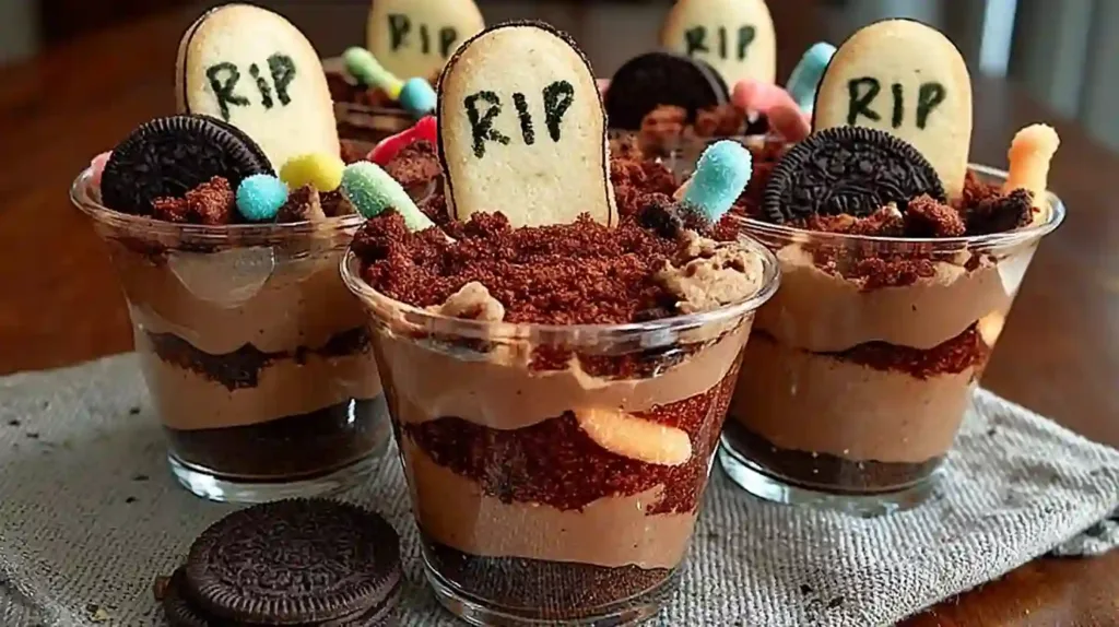 graveyard dirt cups a spooky cute halloween dessert