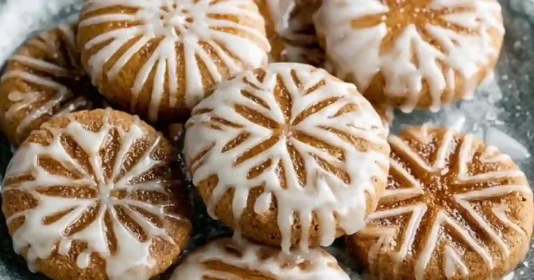 soft gingerbread cookies with maple glaze